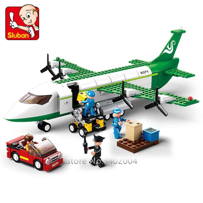 City Cargo Airplane Building Blocks Toy Creative Educational Airport Playset