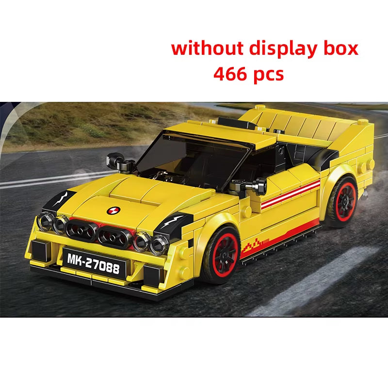 City Car Vehicle Speed Racer Building Blocks Brick Racing Super Technique Car Moc Creative Garage Set Educational Toys