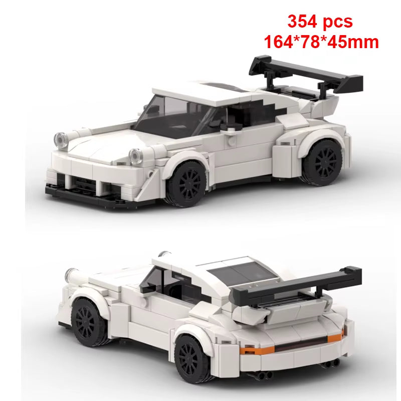 City Car Vehicle Speed Racer Building Blocks Brick Racing Super Technique Car Moc Creative Garage Set Educational Toys