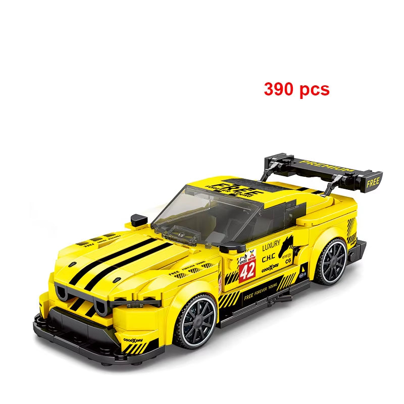 City Car Vehicle Speed Racer Building Blocks Brick Racing Super Technique Car Moc Creative Garage Set Educational Toys