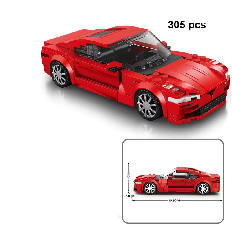 City Car Vehicle Speed Racer Building Blocks Brick Racing Super Technique Car Moc Creative Garage Set Educational Toys
