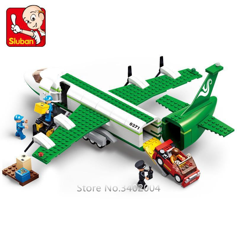 City Cargo Airplane Building Blocks Toy Creative Educational Airport Playset