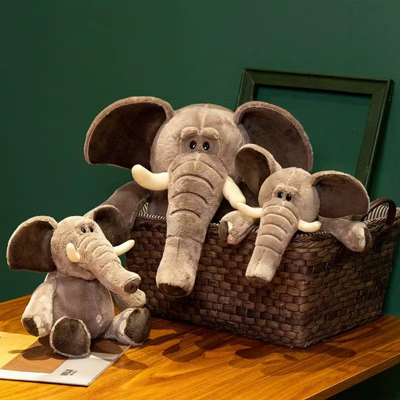 Children'S Plush Toys Simulation Elephant Stuffed Animals Elephant Doll Home Decoration Children'S Christmas Birthday Gift