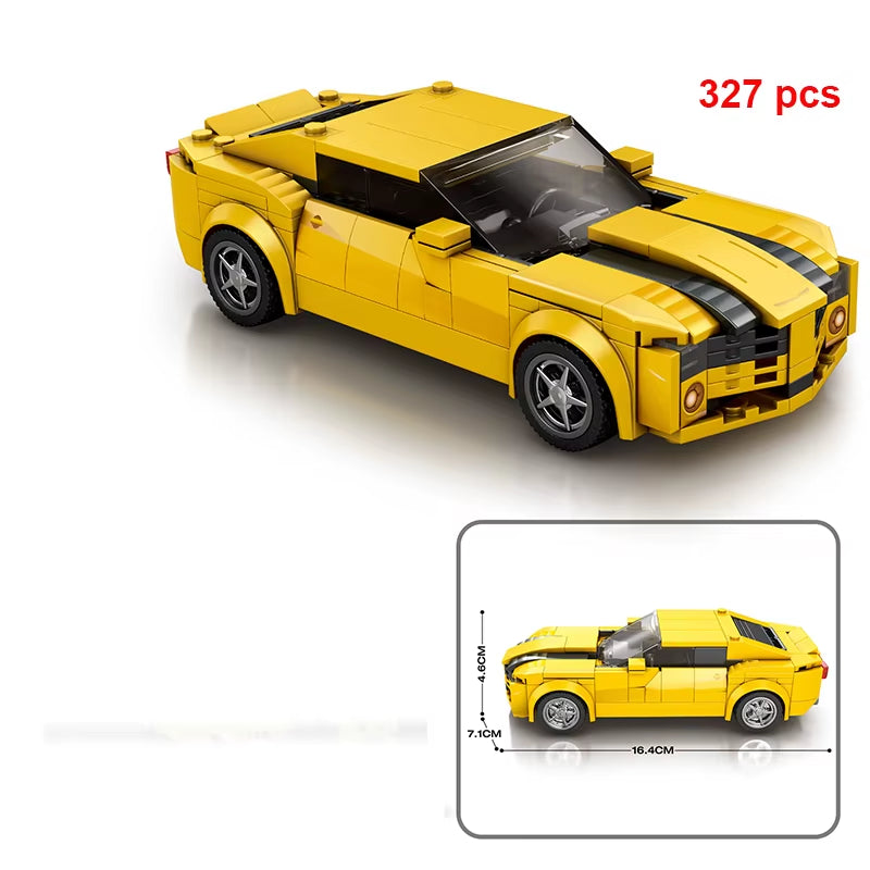 City Car Vehicle Speed Racer Building Blocks Brick Racing Super Technique Car Moc Creative Garage Set Educational Toys