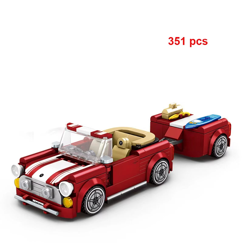 City Car Vehicle Speed Racer Building Blocks Brick Racing Super Technique Car Moc Creative Garage Set Educational Toys
