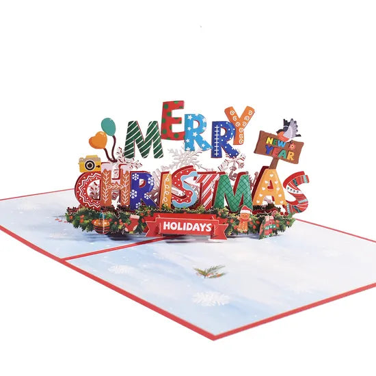 Pop-up Christmas card sample